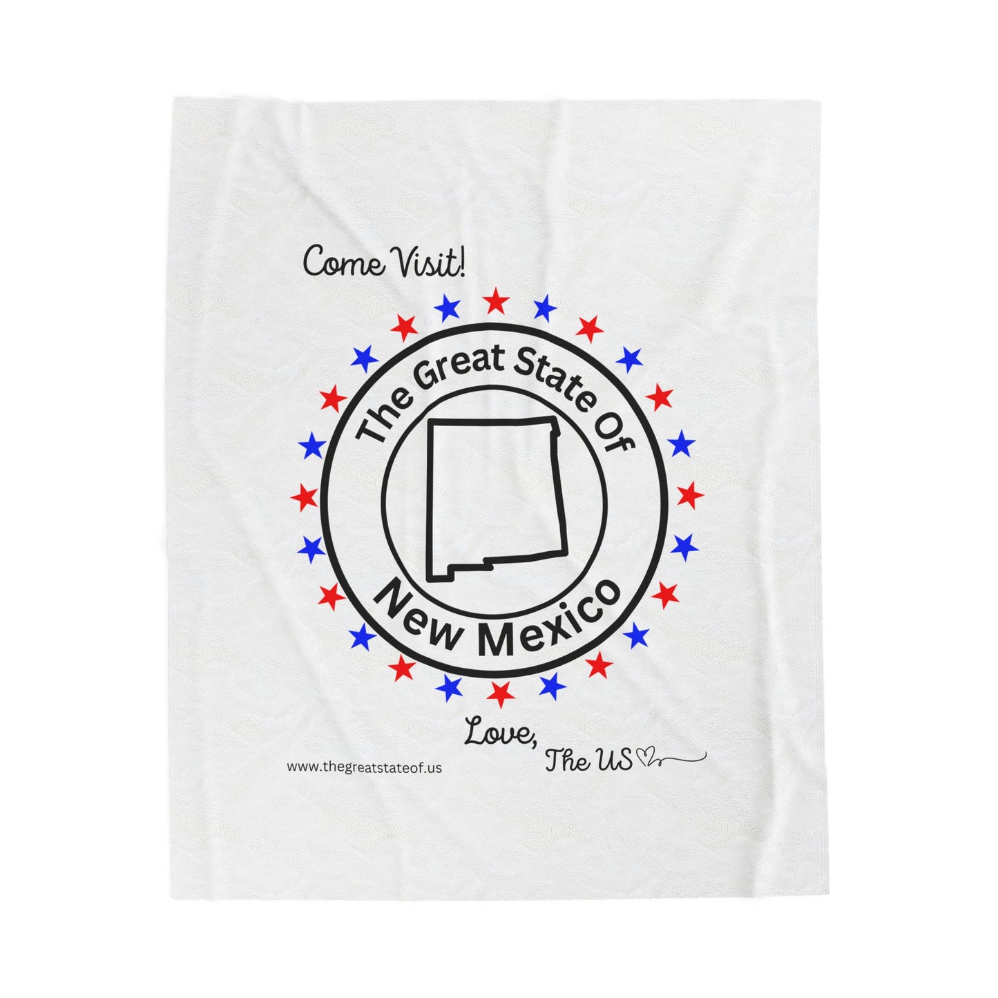 New Mexico - State Love Velveteen Plush Blanket