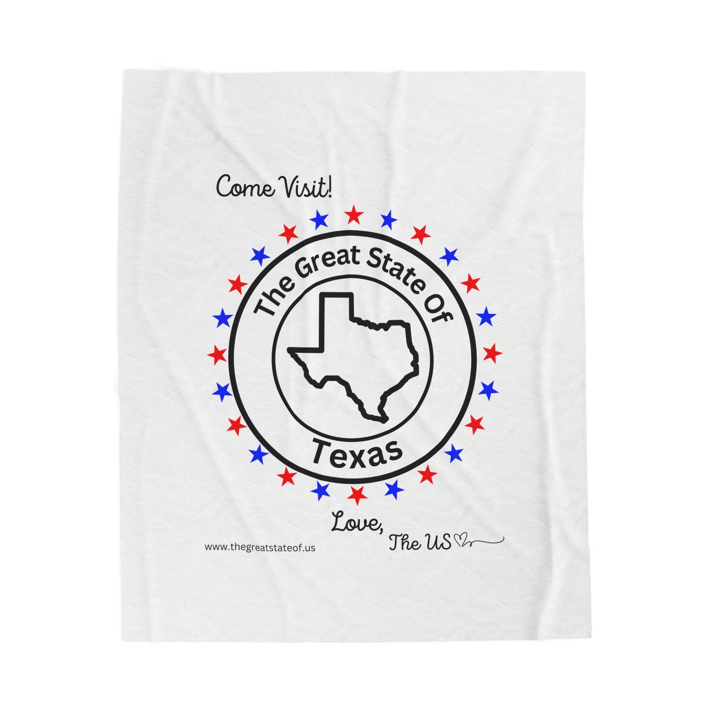 Texas - State Love Velveteen Plush Blanket