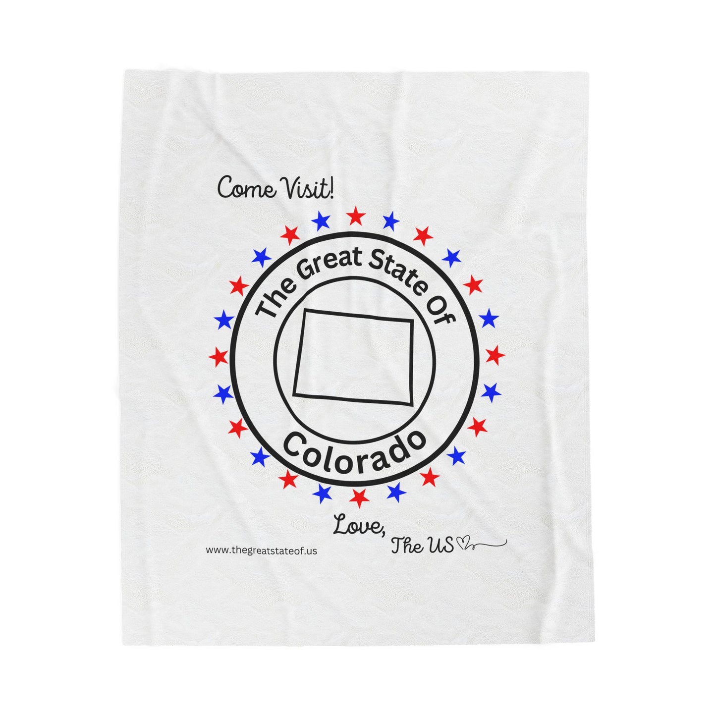 Colorado - State Love Velveteen Plush Blanket