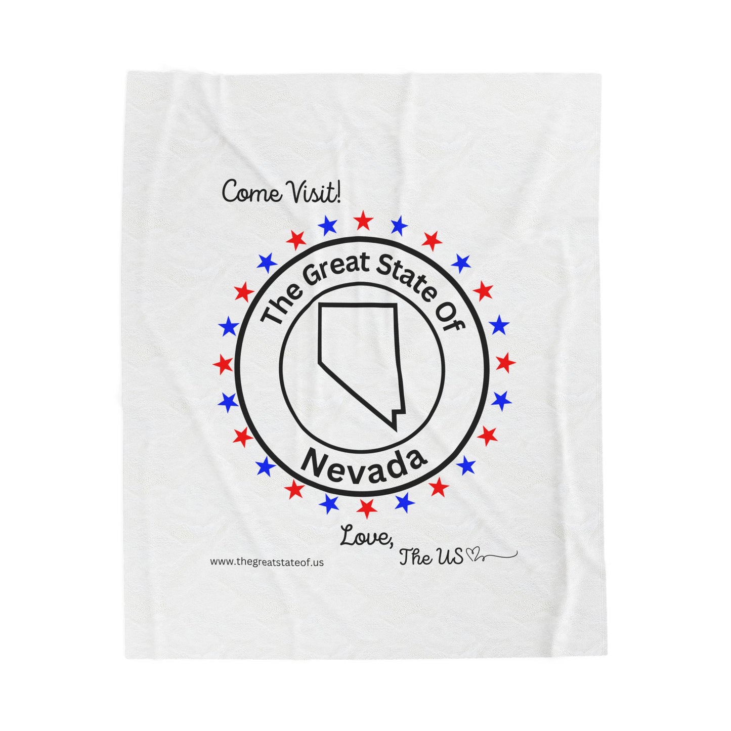 Nevada - State Love Velveteen Plush Blanket