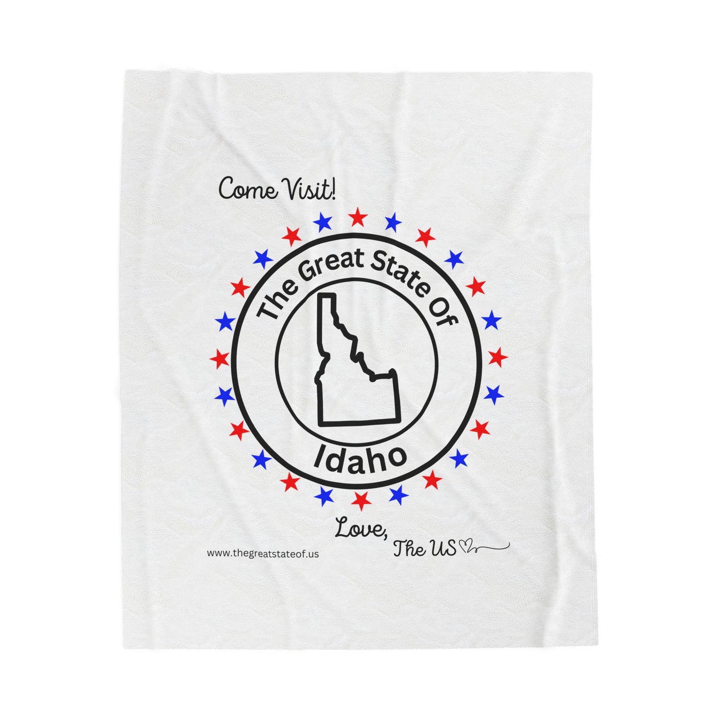 Idaho - State Love Velveteen Plush Blanket