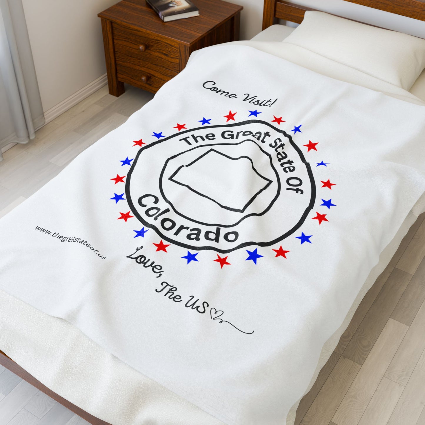 Colorado - State Love Velveteen Plush Blanket