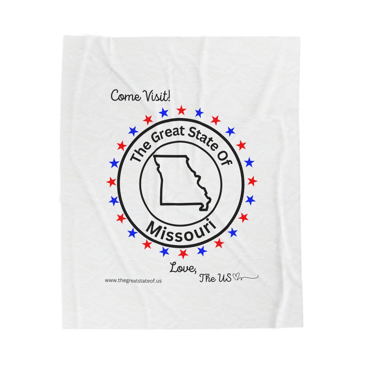 Missouri - State Love Velveteen Plush Blanket