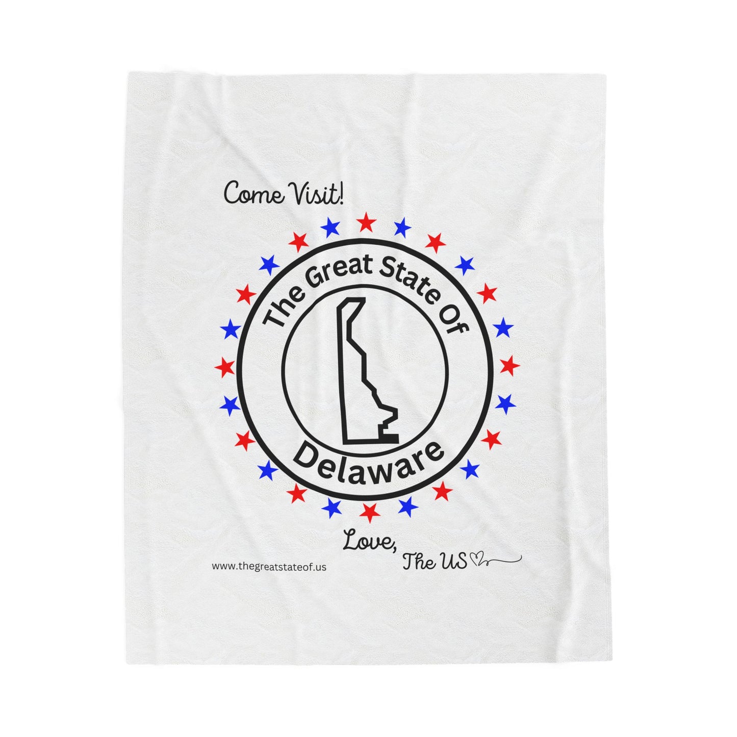 Delaware - State Love Velveteen Plush Blanket