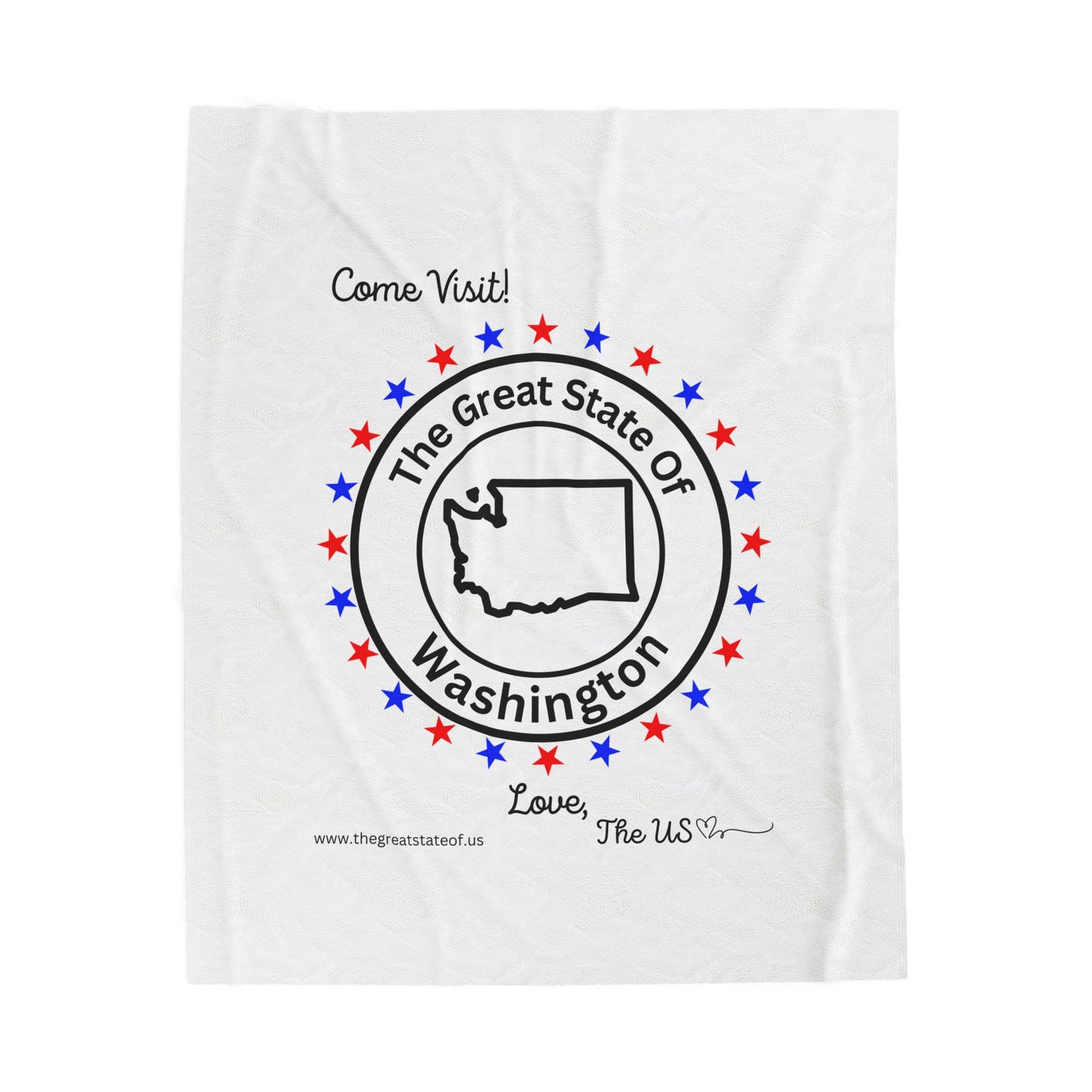 Washington - State Love Velveteen Plush Blanket
