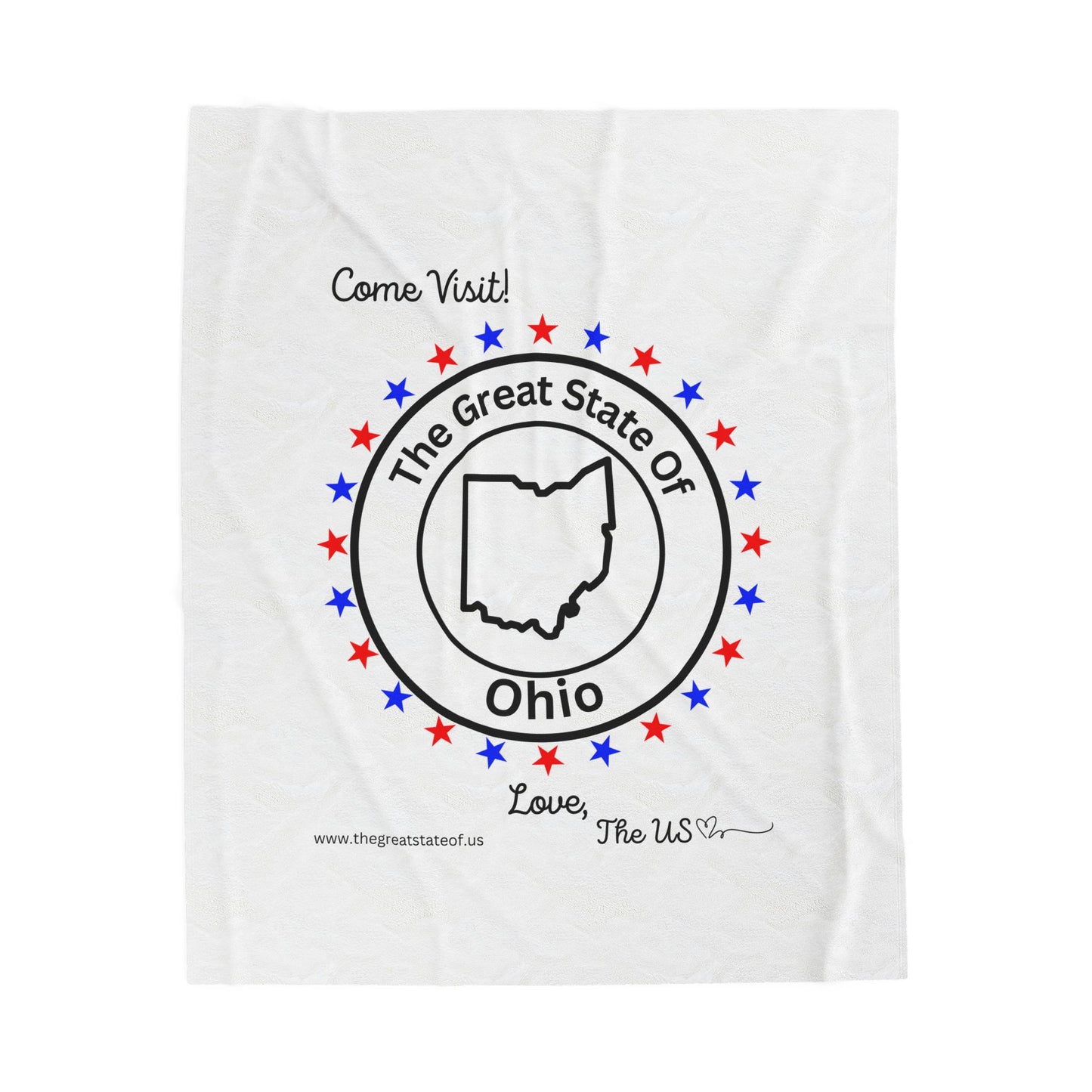 Ohio - State Love Velveteen Plush Blanket