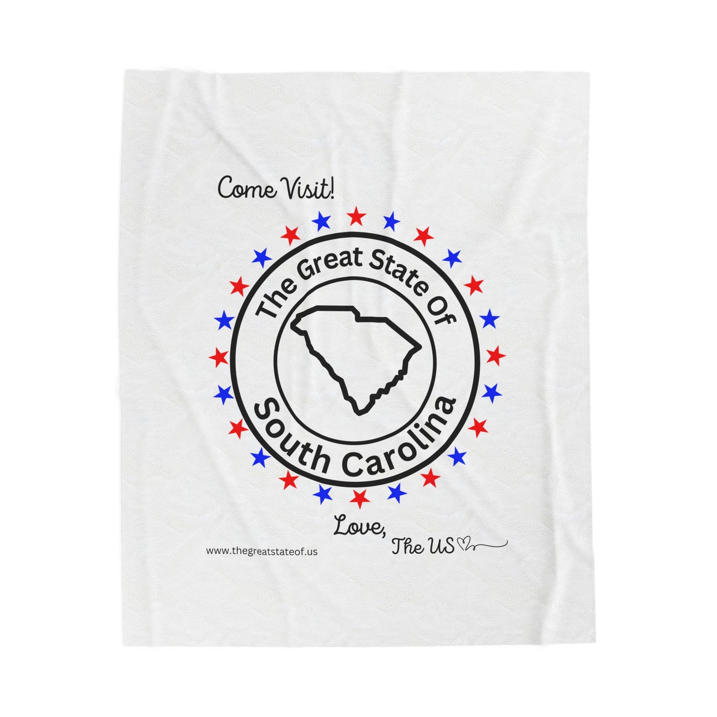 South Carolina - State Love Velveteen Plush Blanket