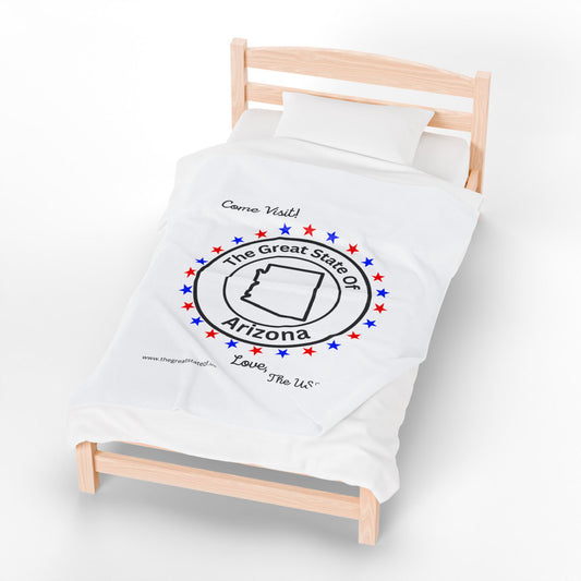 Arizona - State Love Velveteen Plush Blanket