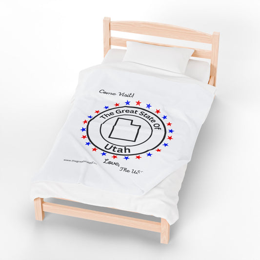 Utah - State Love Velveteen Plush Blanket