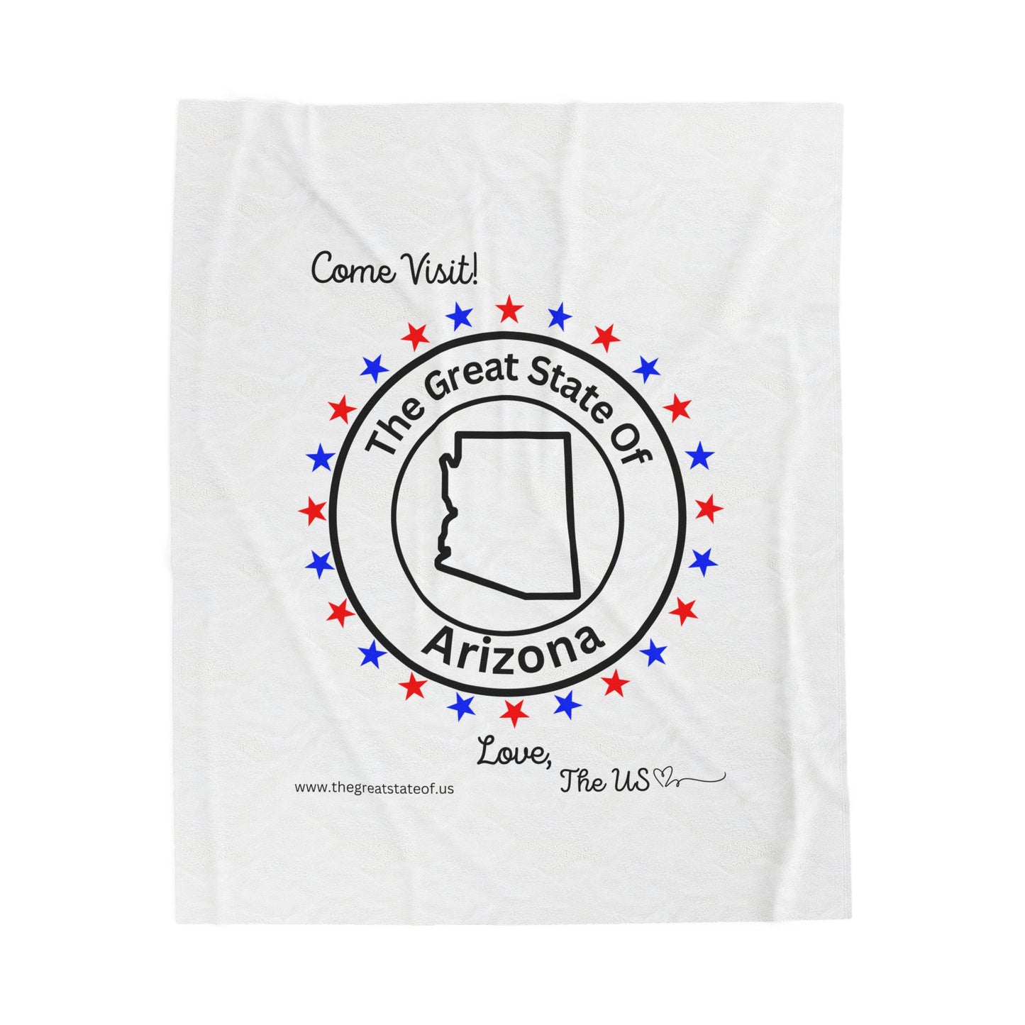 Arizona - State Love Velveteen Plush Blanket