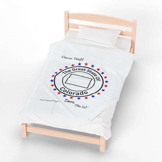 Colorado - State Love Velveteen Plush Blanket
